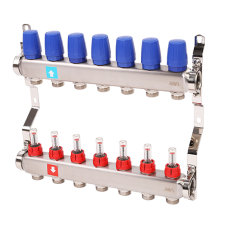 Группа коллекторная 1"-3/4" 7кон. (расходомеры) нерж MVI (MS.507.06)