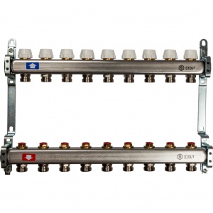 Группа коллекторная 1"-3/4" 9кон. нерж STOUT (SMS 0922 000009)