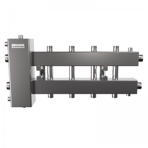 Коллектор баланс. 150кВт 1 1/2"-1"-1 1/2" 5кон.(2 кон.вниз + 2 вверх + 1 в стор) BMSS-150-5DU нерж GIDRUSS (BM 15A20 21)