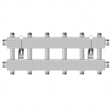 Коллектор модульный 150кВт 1 1/2"-1" 7кон (3вниз + 3вверх + 1магистр.) MK-150-6DUx25 GIDRUSS (1P 01504 17)