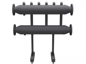 Коллектор модульный 600кВт DN80-1 1/4" 4кон (3вниз/вверх + 1магистр.) MK-600-3x32 фланец GIDRUSS