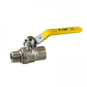 Кран шар. ручка для газа 3/4" ВН (ручка желтая) TIM