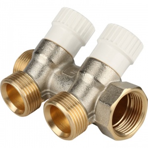 Коллектор распределительный 3/4"-3/4" 2 отвода ЕК STOUT (SMB 6851 343402)