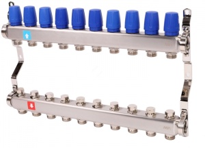 Группа коллекторная 1"-3/4" 10кон. нерж MVI (MS.410.06)