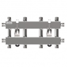 Коллектор модульный 60кВт 1" 5кон.(2 вверх + 2 вниз + 1 в сторону) MKSS-60-5DU нерж GIDRUSS (MK 60F40 20)