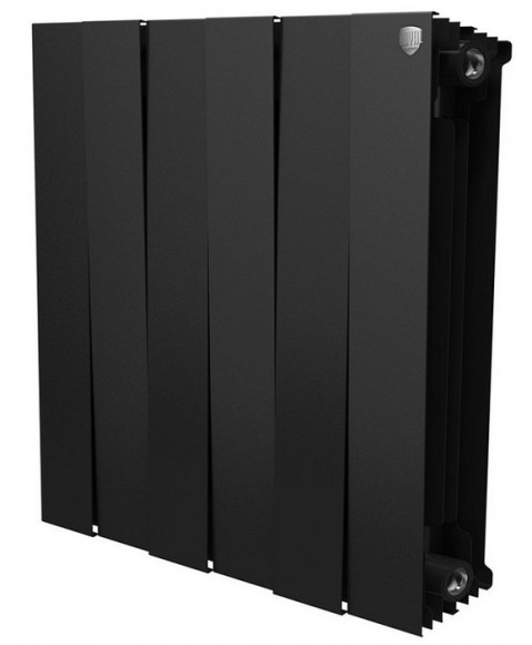 Радиатор 500/100 12секц. (189 Вт/секц.) биметалл PianoForte Noir Sable (черный) Royal Thermo