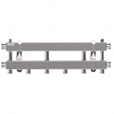 Коллектор модульный 100кВт 1 1/4"-1" 4кон.(3 вниз + 1 магистральный 1 1/4") MKSS-100-3 нерж GIDRUSS (1N 01002 17/MK 10A30 20)