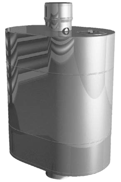 Бак на трубе УМК, ф 115, 70 л., 0,8 мм