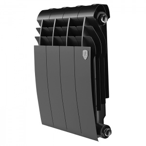 Радиатор 350/80 4секц. (122 Вт/секц.) биметалл BiLiner Noir Sable (черный) Royal Thermo