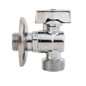 Кран для сантех. приборов 1/2"-3/4" НН угловой (хром) с отражателем TIM