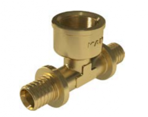 Тройник ВР 20-3/4"-20 для PEX трубы, аксиальный Ultraline KAN-therm