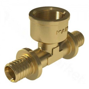 Тройник ВР 32-3/4"-32 для PEX трубы, аксиальный Ultraline KAN-therm