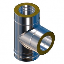 Сэндвич-тройник раструб Ø120/200 мм 90° (нерж 0.8мм/нерж 0,5мм)