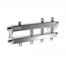 Коллектор модульный 40кВт 3/4" 4кон.(1 вверх + 1 вниз + 1 в сторону) MKSS-40-4DU нерж GIDRUSS (MK 40A30 20)