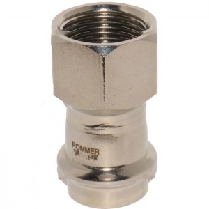 Муфта ВР 22х3/4" пресс нерж. ROMMER