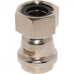 Муфта с накидной гайкой 15х3/4" пресс нерж. ROMMER