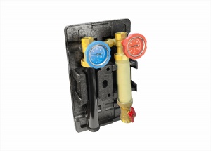 Насосная группа 1" c 3х ход. приводным смес. (без насоса) + ПРИВОД 220V в теплоизоляции VALFEX