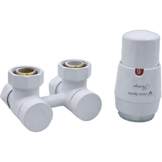 Комплект радиаторный 3/4"-3/4" VARIO PPREMIUM ELEGANCKIE угловой черный матовый 50мм