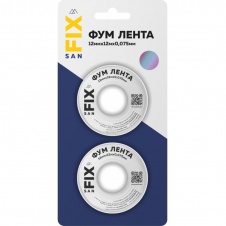 Лента ФУМ SANFIX 12х0,075х12000х0,3 (блистер по 2 шт)