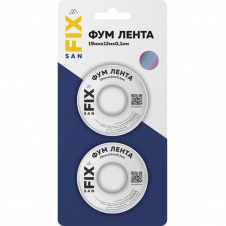 Лента ФУМ SANFIX 19х0,1х12000х0,3 (блистер по 2 шт)