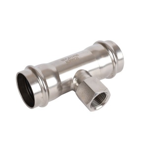 Тройник ВР 35х1/2" пресс нерж. ROMMER