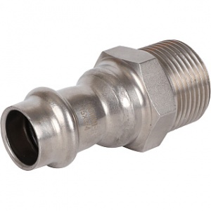 Муфта НР 15х3/4" пресс нерж. ROMMER
