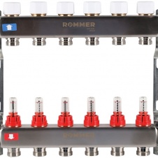 Группа коллекторная 1"-3/4" 6кон. (расходомеры) нерж ROMMER (RMS-1200-000006)