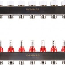 Группа коллекторная 1"-3/4" 9кон. (расходомеры) нерж ROMMER (RMS-1200-000009)