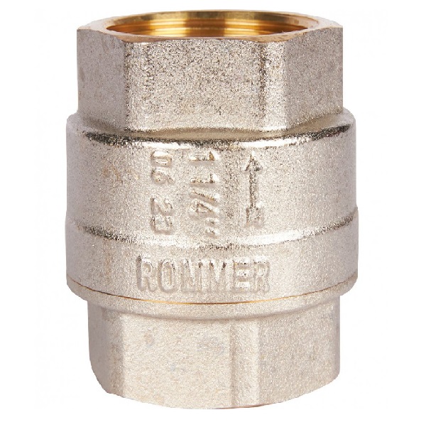 Клапан обратный пружинный 1 1/4" с металлическим седлом ROMMER