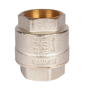 Клапан обратный пружинный 1 1/2" с металлическим седлом ROMMER