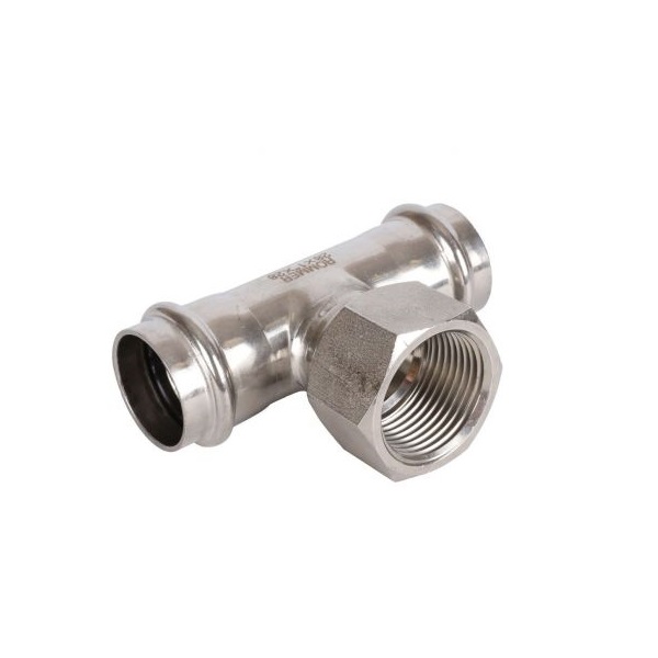 Тройник ВР 35х1" пресс нерж. ROMMER