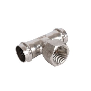 Тройник ВР 35х1" пресс нерж. ROMMER