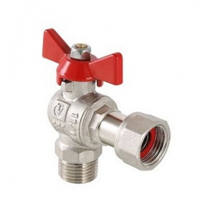 Кран для сантех. приборов 1/2" НР угловой ник. VALTEC