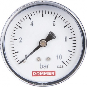 Манометр акс. 63/10 (1/4", 0-1,0 бар) б/п ROMMER