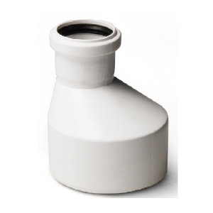 Переход эксцентр. 50/40 малошумной канализации, белый РосТурПласт
