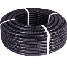 Гофротруба Ду 25 мм для труб 16-21мм, черная (бухта 50м) CorrugatedPipe Heisskraft (14524163)