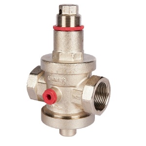 Редуктор давления поршневой 1" PN25 с выходом под манометр ROMMER