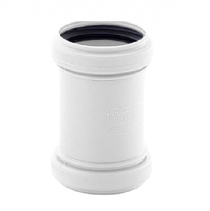 Муфта канализационная надвижная 40 (ремонтная) малошумная, белая РосТурПласт