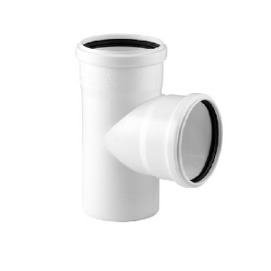 Тройник 40/40х87°малошумной канализации, белый ELITE РосТурПласт