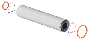 Удлинитель коаксиальный D60/100 L500 мм