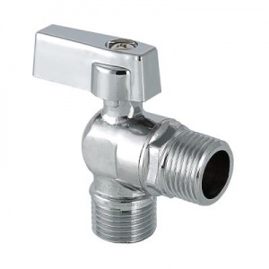 Кран для сантех. приборов 1/2"-3/4" НН угловой ник. VALTEC