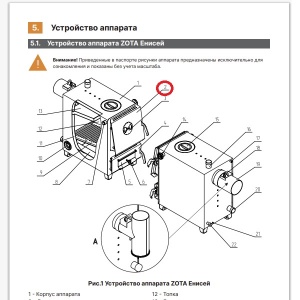Дверца загрузочная Енисей 12-25 квт ZOTA