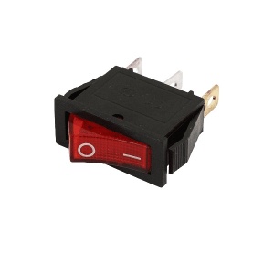 Переключатель клавишный IRS-101-1C3 RED 1-0 (15384) ZOTA