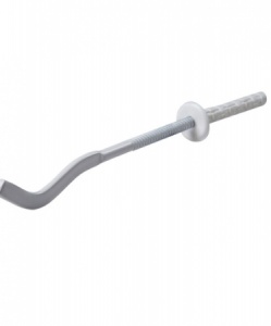 Кронштейн плоский 7х180мм с дюбелем белый (1 шт) УСИЛЕННЫЙ