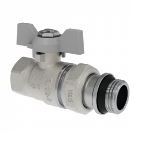 Кран шар. америк. баб. 3/4" ВН с уплотнением, белая ручка VALOGIN (12)