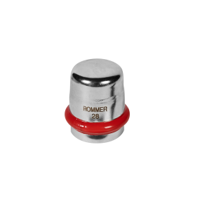 Заглушка 28 пресс нерж. ROMMER