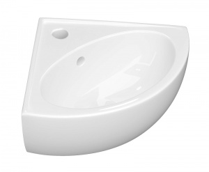 Раковина угловая Керамин Лаго 55 555х430х120 подвесная, крепление в комплекте, белый