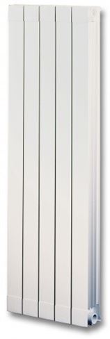 Радиатор алюминиевый OSCAR Global 1600/95/5 1" 2225 Вт. (белый RAL9010) боковое подключ.